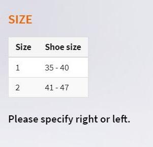 Ankle Brace Size Chart